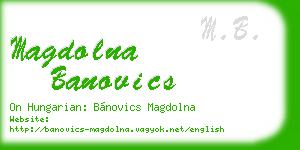 magdolna banovics business card